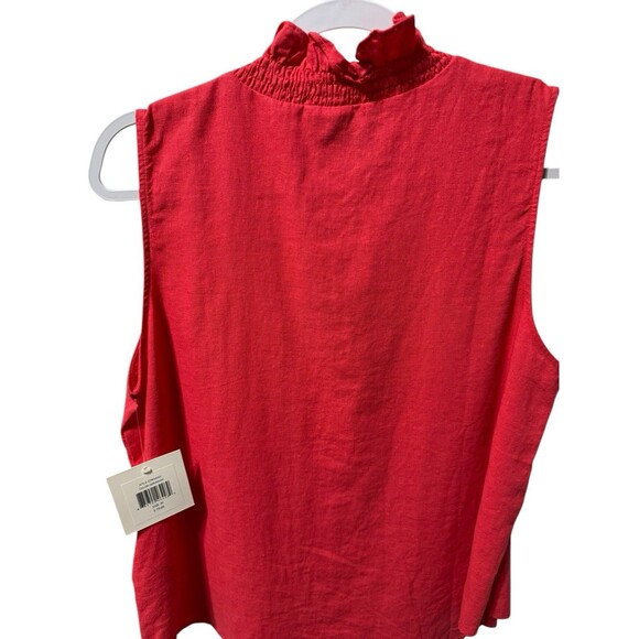 Ellen Tracy Sleeveless Top Size M NWT Geranium Color - Picture 6 of 9